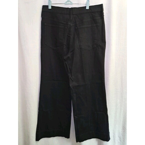 J. Crew Denim Trouser In 1996 Semi-Stretch Black Wide Leg CC557 $158 Size 30 NWT - Picture 6 of 12